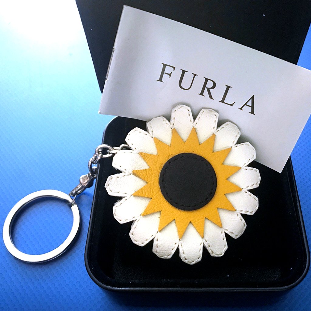 Furla Pocket Watch With Daisy Leather Case  New